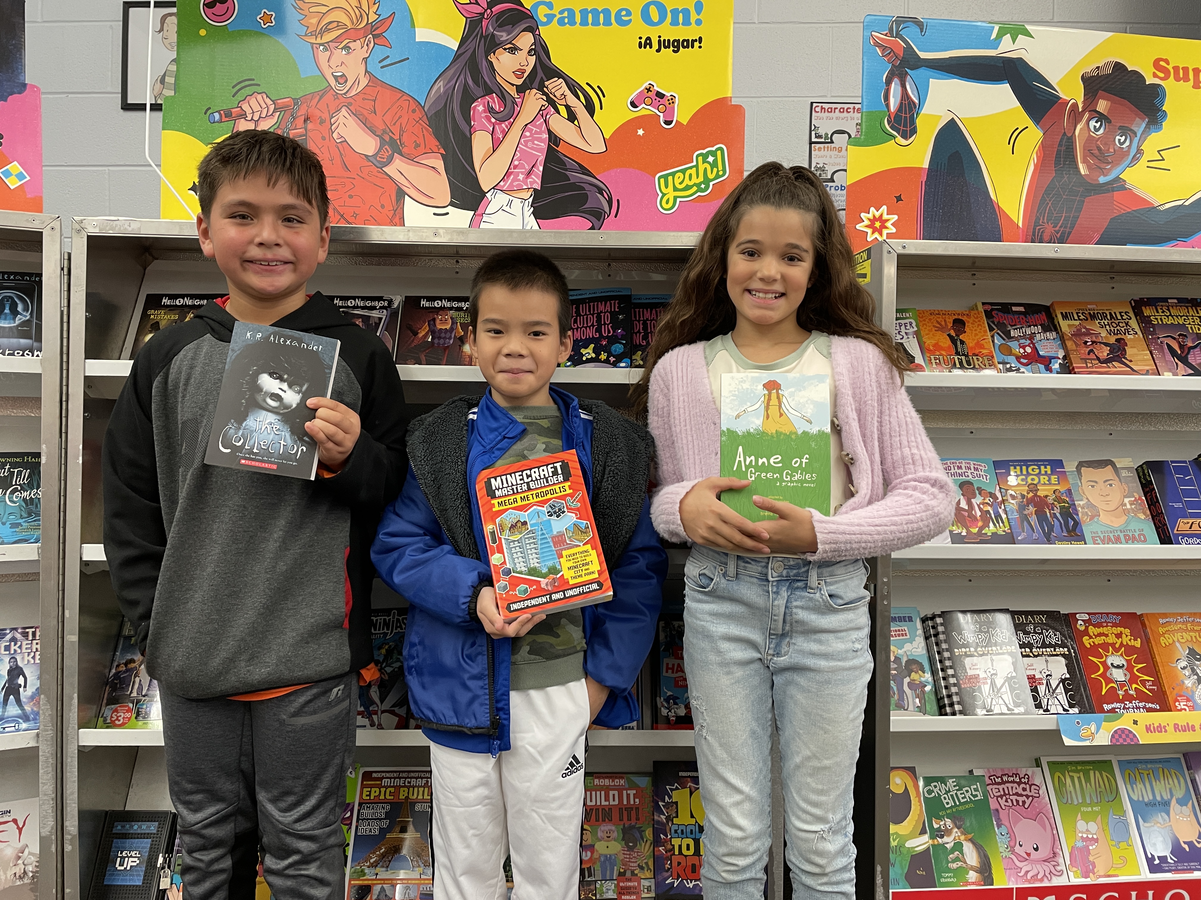 Students are PTA book fair.